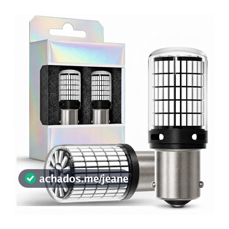 【Envio de São Paulo】Par Lâmpada 150 Leds 1156 Luz de Ré Canbus 44w Cor Branca Super Forte Compatível Todos Veículos