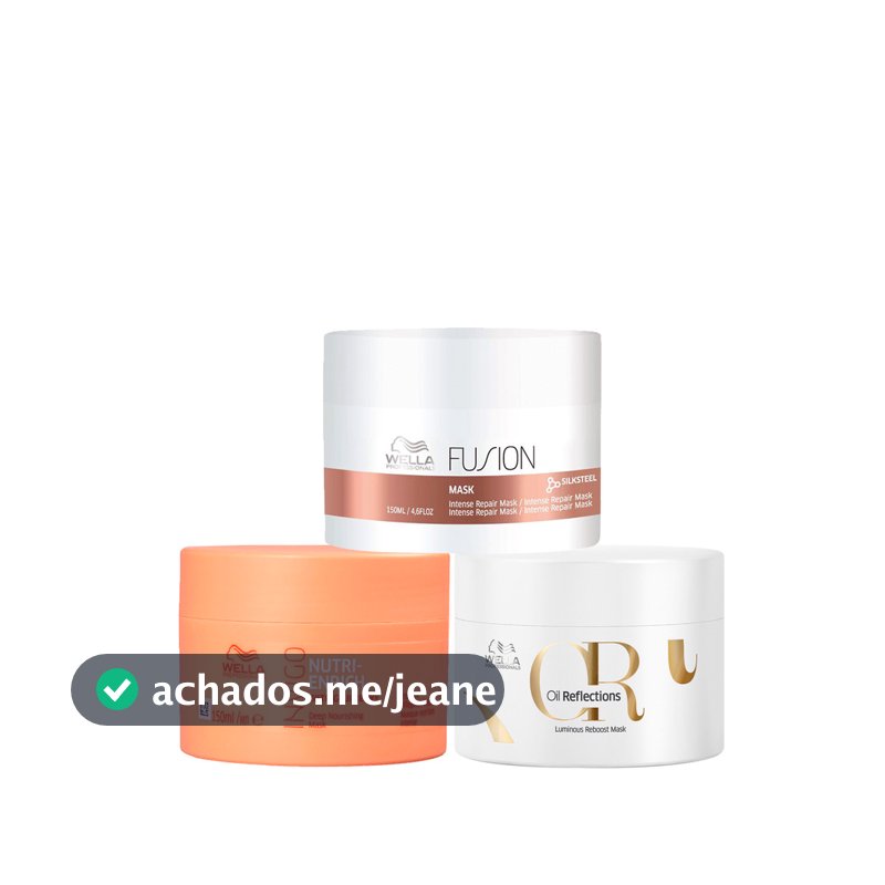 Kit Wella Professionals Fusion Enrich Oil Reflections Cronograma Capilar (3 produtos)