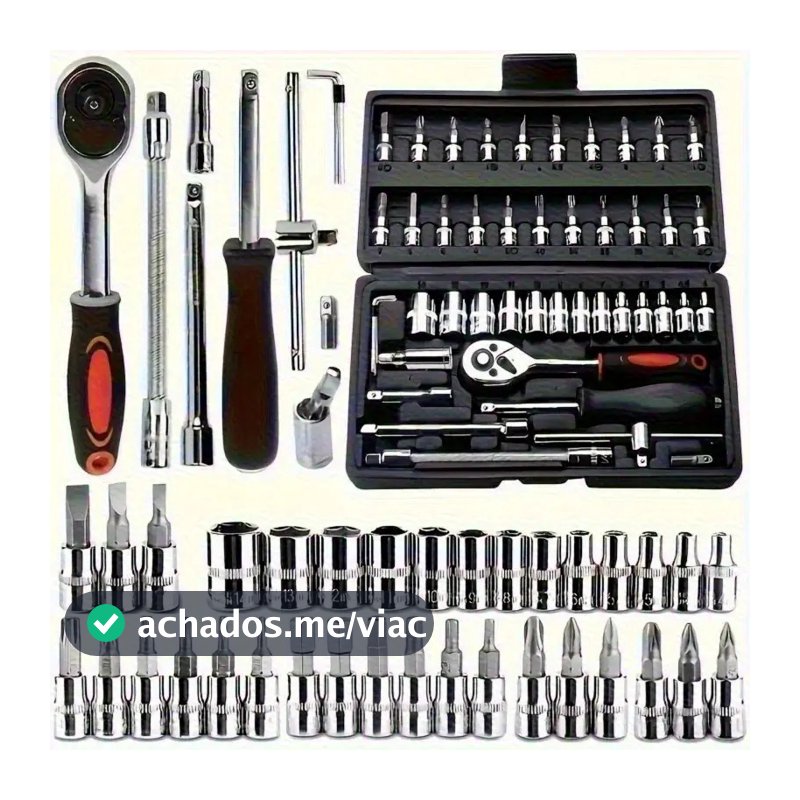 40 Peças / 46 Peças Jogo De Chave Catraca Caixa De Ferramentas para Reparo de Carros / Conjuntos de Chaves
