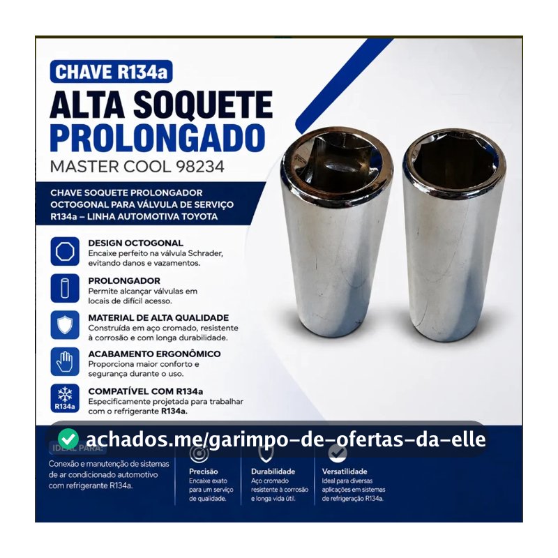 Chave R134a Alta Soquete Prolongado Master Cool