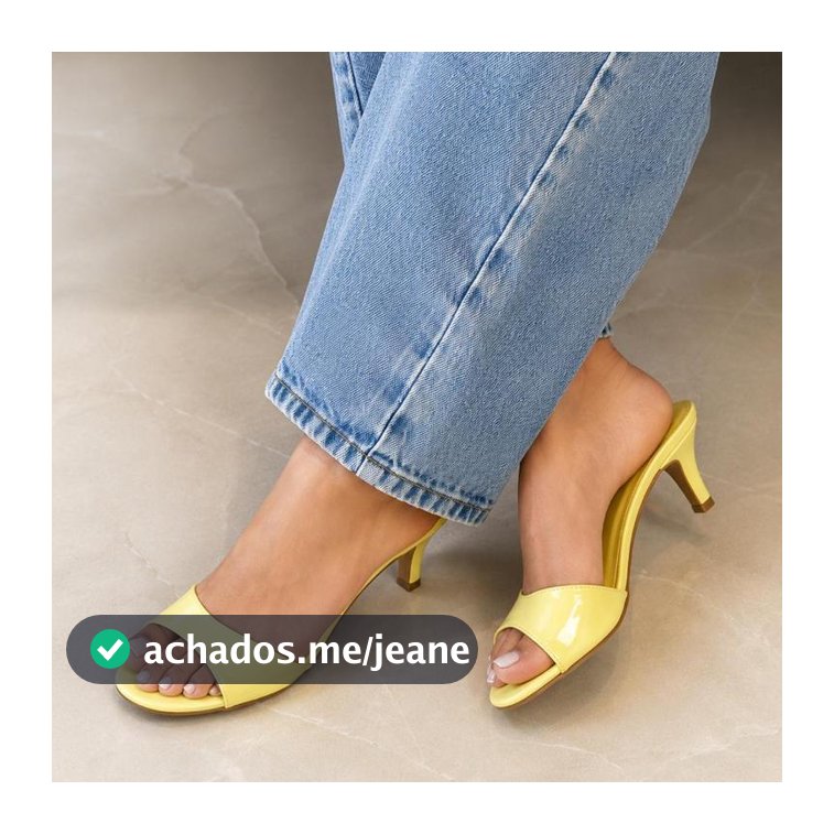 Tamanco Feminino Verniz Salto 5cm Confortável | Bico Redondo | Antiderrapante | Azul, Rosa Bebê e Amarelo Siciliano