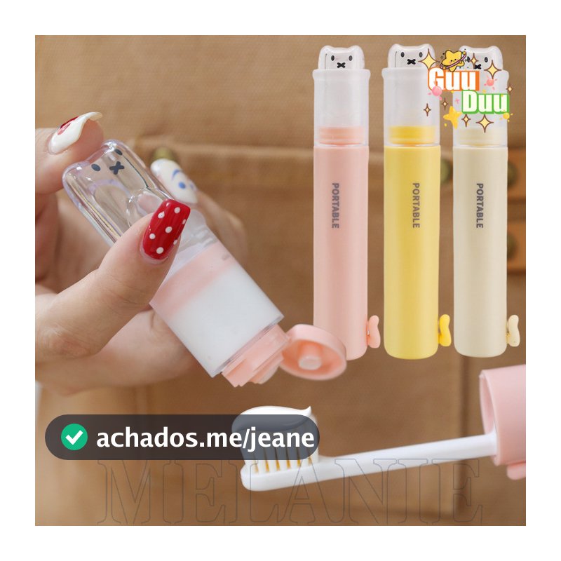 [Guudu] Conjunto Portátil De Escova De Dentes Para Viagem-Estojo Pequeno À Prova De Poeira-Caixa De Armazenamento-Esprem