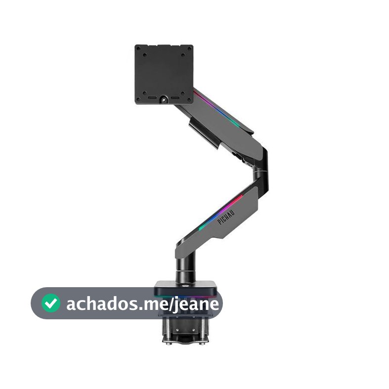 Suporte Articulado Para Monitor Pichau Serpens, 17 Pol a 49 Pol, RGB, Preto e Cinza, PG-SRPGR-RGB01