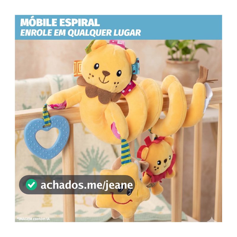 Brinquedo sensorial bebê espiral berço carrinho chocalho espelho atividades motoras tecido suave
