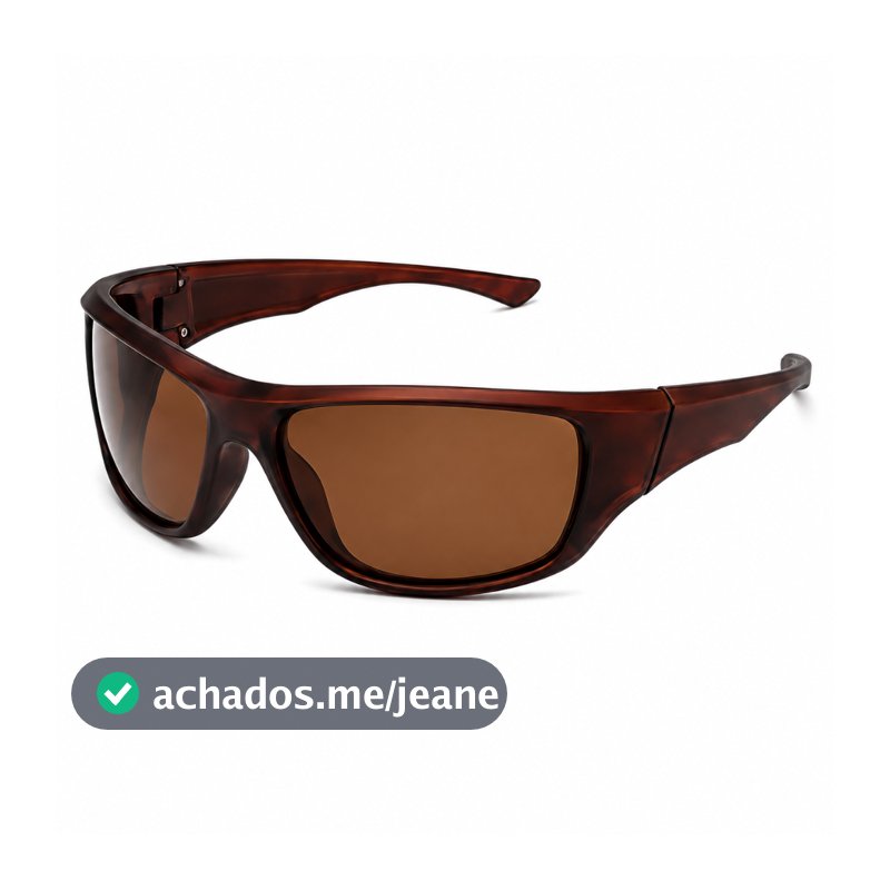 Óculos de Sol Polarizado UV400 Masculino Feminino Esportivo Preto para Pesca Direção e Praia