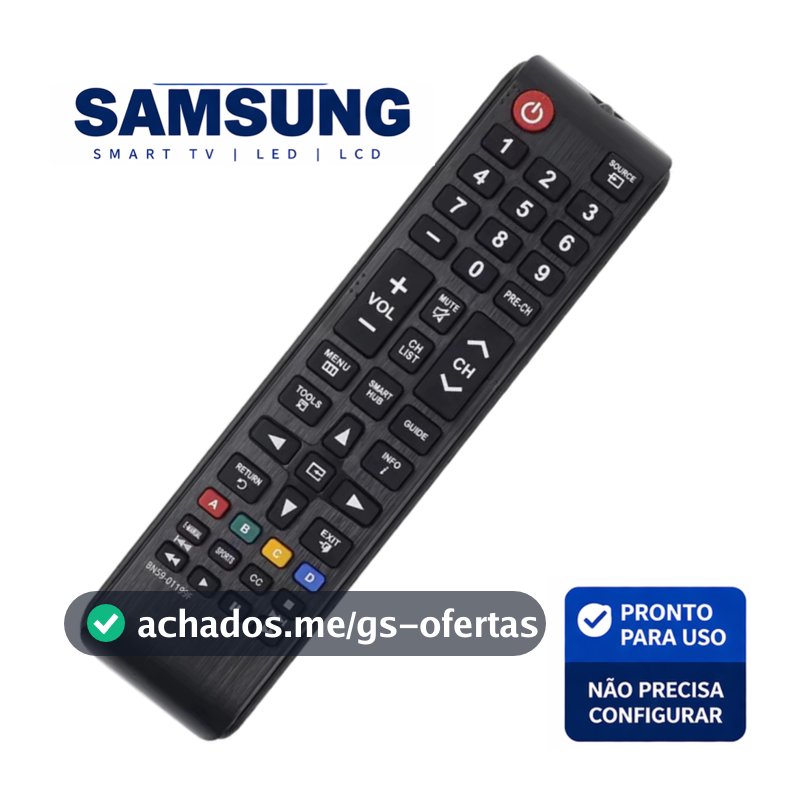 Controle Remoto para TV Samsung Smart Hub LED LCD