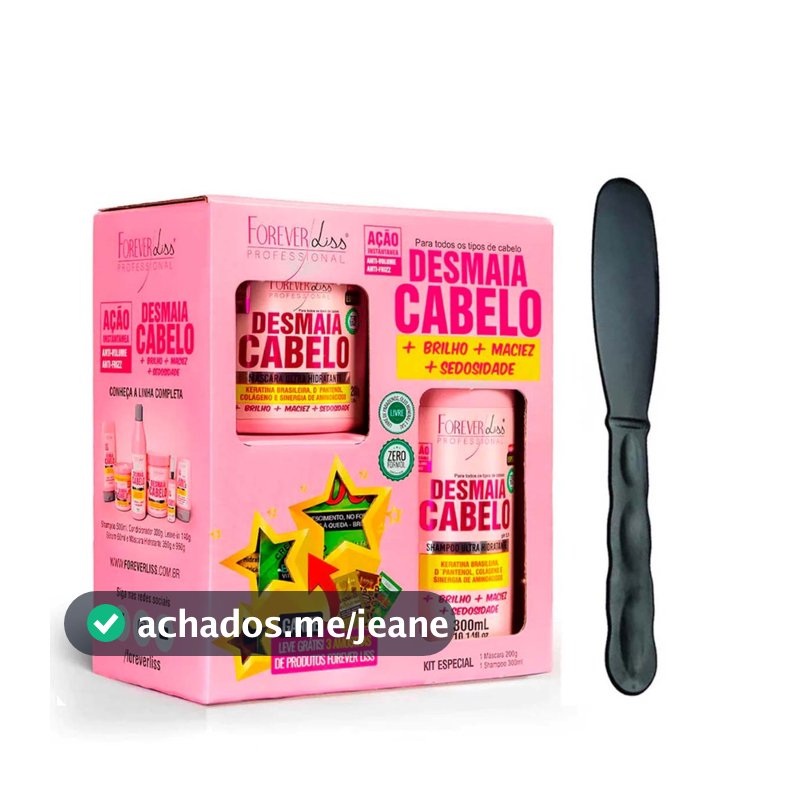 Kit Especial Desmaia Cabelo Shampoo e Máscara  Forever Liss