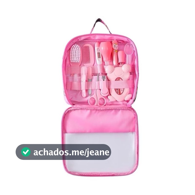 Kit 13 Higiene Cuidado Bebê Recém Nascido Essencial 13 Peças Cuidados Com O Bebê Recém Cortador Escova Cabelo Unha Pente