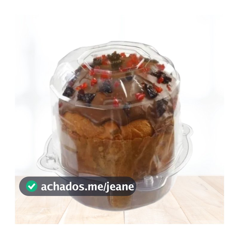 Embalagem Natal para Panetone Chocotone 500g Cristal C/10un G33 Bolo de Pote Gigante,Sobremesas.