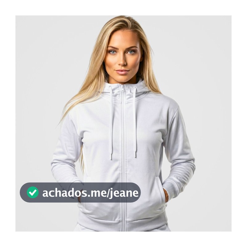 Jaqueta feminina Blusão Agasalho  corta vento de frio  com punho touca capuz forrado preto branco
