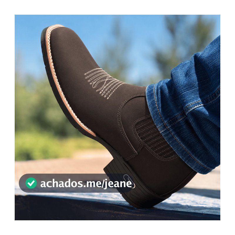 Botina Masculina Western Estilo Country Sertanejo Texana Masculin do 38 ao 44 Confortável