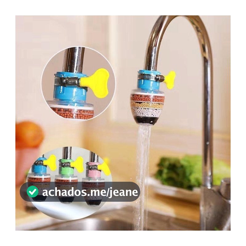 Mini Filtro Purificador de Água em Bico Arejador de Torneira para Cozinha