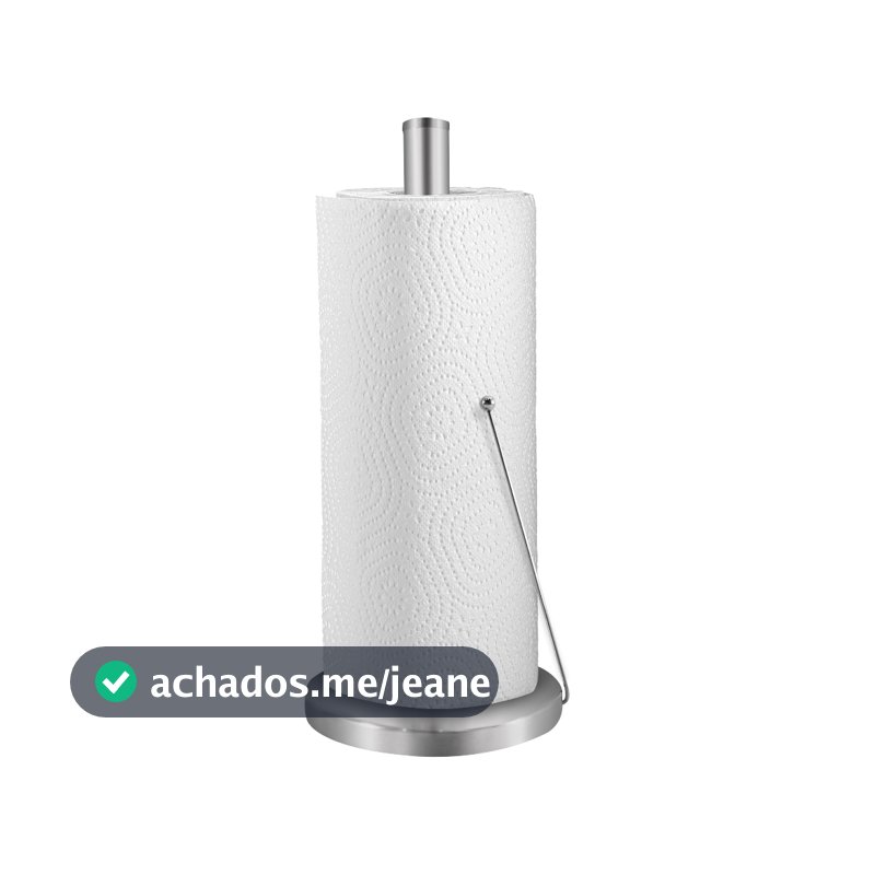 Porta Papel Toalha Inox Aço Inoxidável de Mesa Bancada Cozinha Suporte em Pé Base Redonda Design Moderno Powermaid