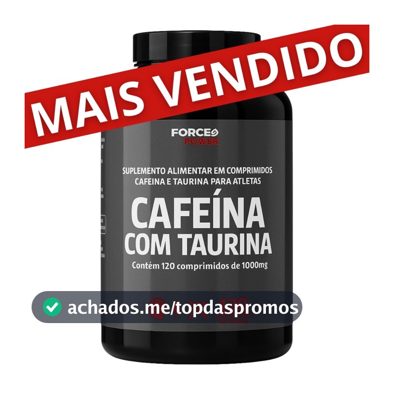 CAFEÍNA ORIGINAL TERMOGÊNICO Pré Treino com Taurina 120 Comprimidos - ( PRODUTO PARA 02 MESES )