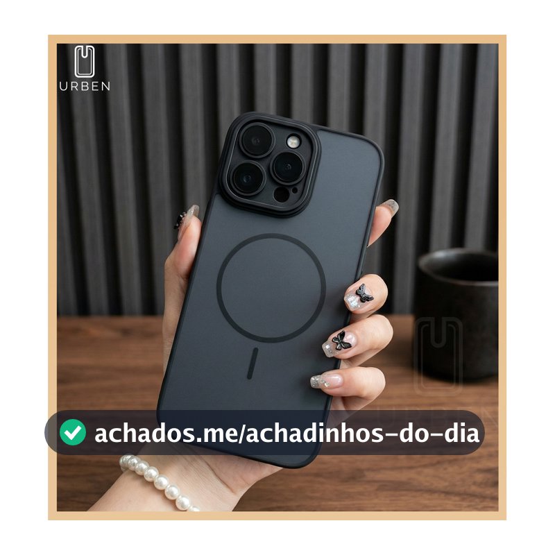 Novo Capa Magnética Space 2 em 1 Anti Queda Fosca Premium Com Proteção Câmera Para iPhone 11 12 13 14 15 16 Pro Max