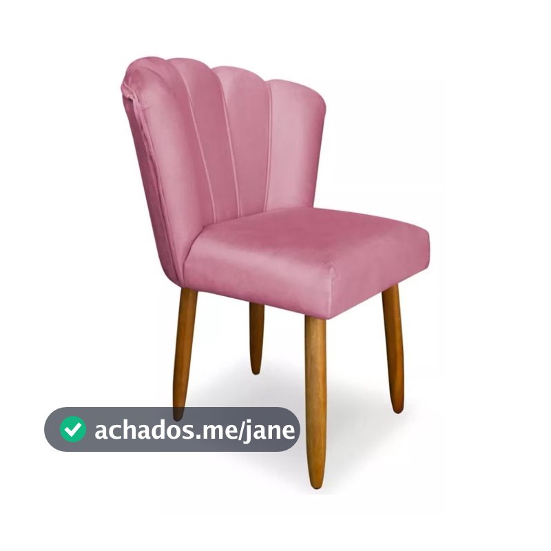 Cadeira Pétala Estofada Luxo Quarto Escritório Recepção Sala de Estar Salão Cozinha Closet