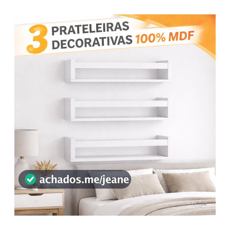 3 Prateleiras Decorativas Parede Branco Infantil Brinquedo Nicho Sala Cozinha Livros Quarto Escritor
