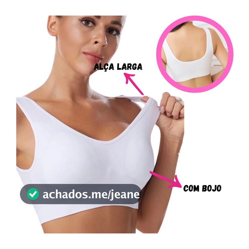 Sutiã com Bojo Top Corte a Laser Sem Costura Tecido Confortável e Alça Larga Regata Sem Aro Sem Fecho Poliamida Diário