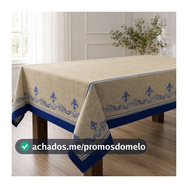 Toalha De Mesa 2 Metros Linhão Floral 6 Lugares Luxo Premium