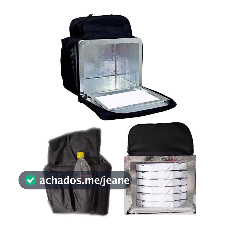 Mochila Bag Térmica Bolsa Motoboy Entrega Pizza Lanches 45l