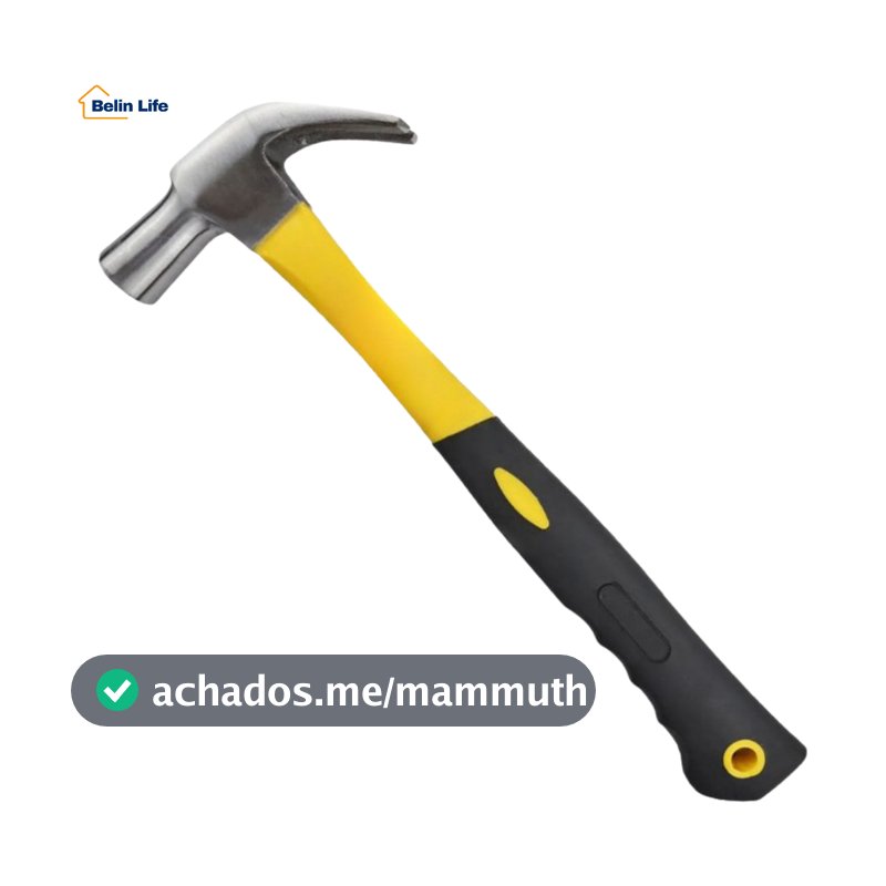 Martelo De Carpinteiro Unha Reta Aço Forjado Temperado Resistente 23mm 27mm