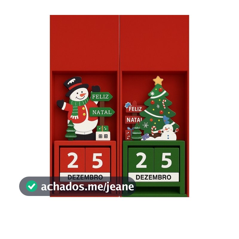 Calendário De Mesa Permanente em Madeira Diversos 15x8cm decoração Enfeites