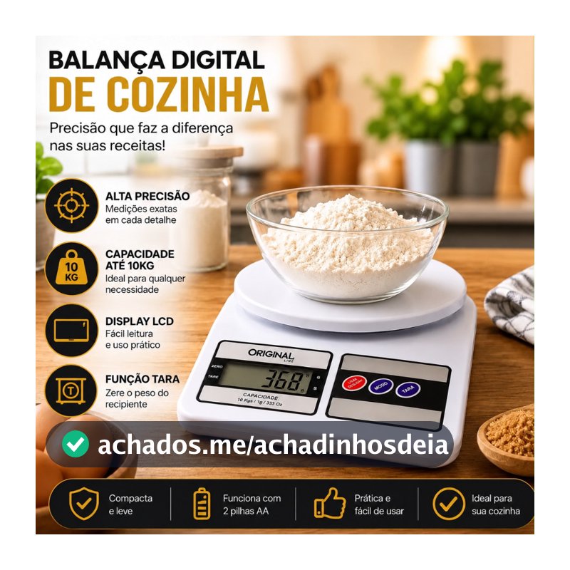Balança Cozinha Digital 10kg Precisao Dieta Nutricional