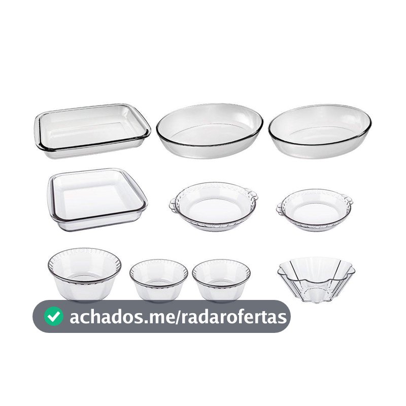 Conjunto de Assadeiras e Formas Marinex 10 Peças