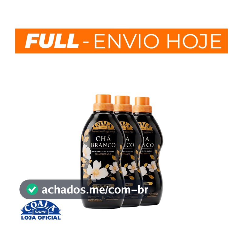 Kit Amaciantes Chá Branco Coala Laundry - 3 Unidades