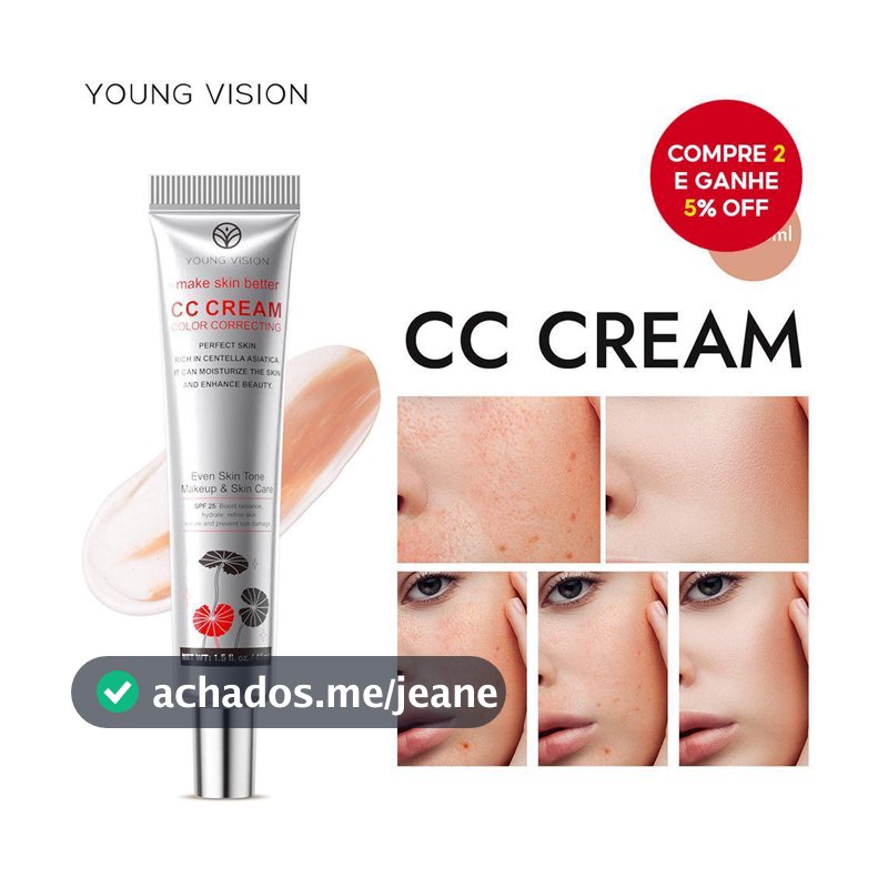 Novo Creme CC Hidratante de Centella Asiática, com disfarce pré-maquiagem, efeito duradouro, não-transferível e