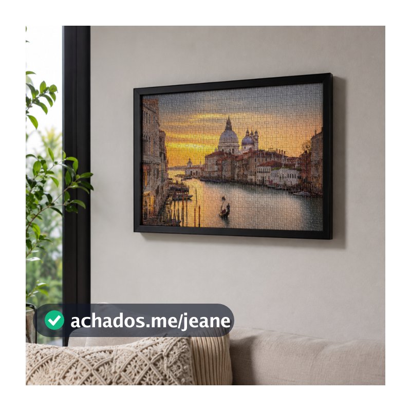 Moldura para Quebra-Cabeça 52x72cm Fundo MDF Sem Vidro Acabamento Pet Liso - Alta Durabilidade