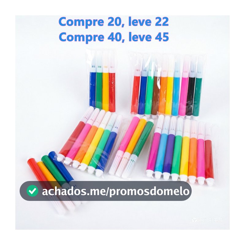 Kit Canetinhas Aquarela Infantil [6/12 Cores] - Atóxica e Lavável - Material Escolar e Brinquedo Educativo para Desenho