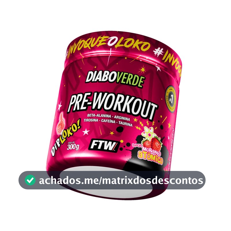 Pré Treino Diabo Verde Pre-Workout 300g - FTW