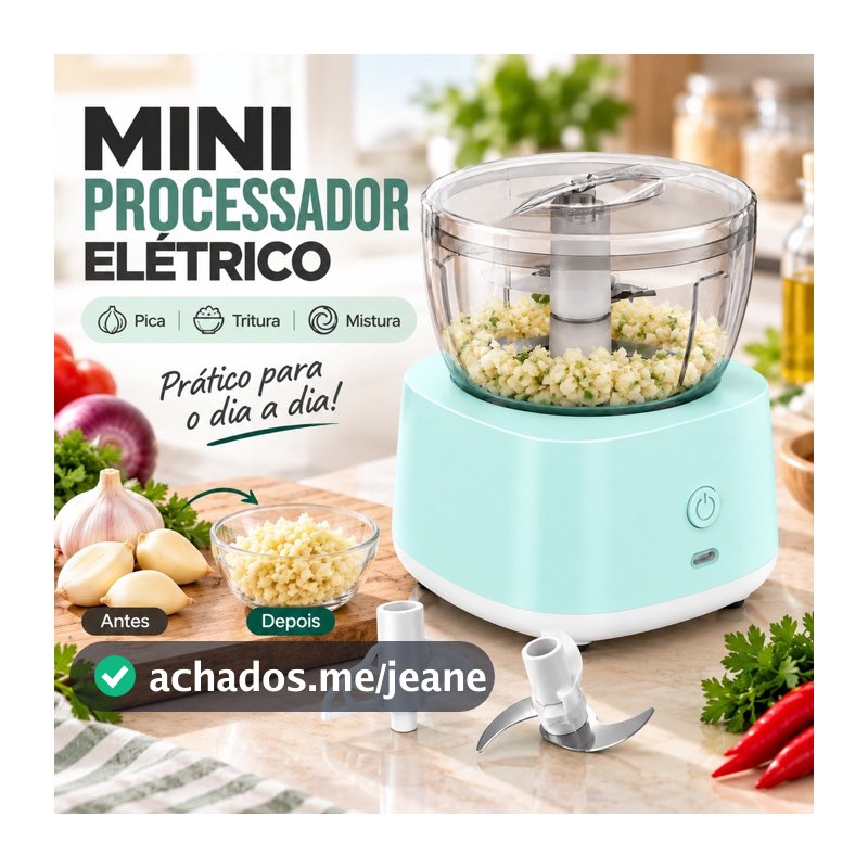 mini processador de alimentos elétrico picador de alho triturador de pimenta 350ml