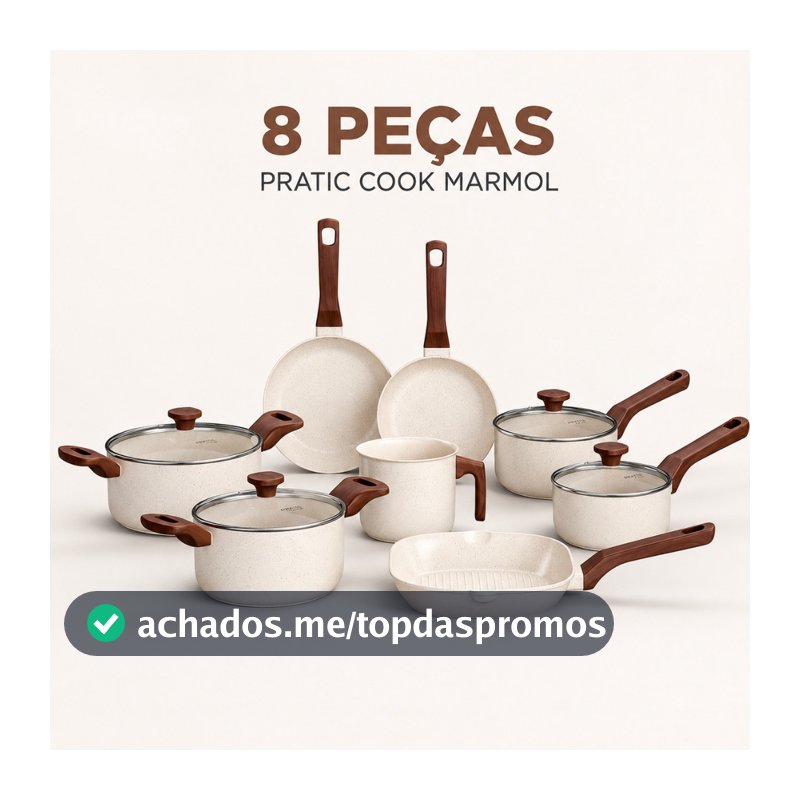 Conjunto de Panelas Antiaderente Cerâmica até 8 Peças Mimo Style