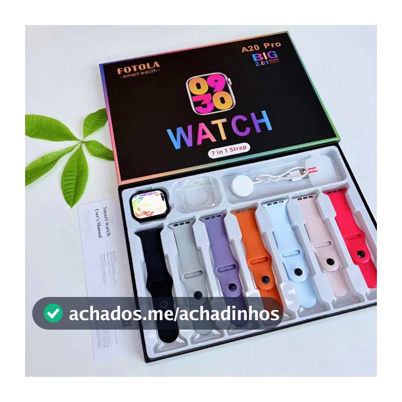 2026 Novo Relógio Smartwatch S20PROMAX,S20Ultra 7 Em 1Alças 49MM Tela De Toque Completo Esporte Smartwatch