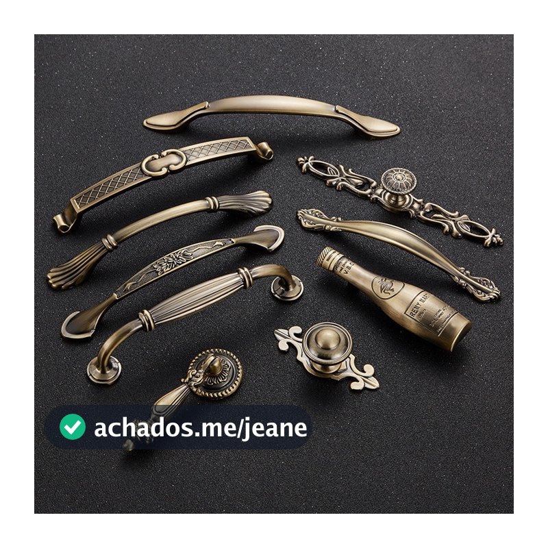Liga De Zinco Sólido Clássico Armário Alça Antigo Cobre Mogno Móveis Gaveta Puxar Para Guarda-Roupa