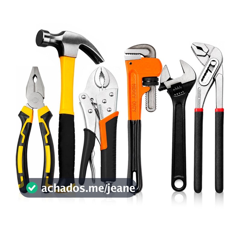 Kit Jogo  Ferramentas Chave Inglesa + Alicate Bomba + Grifo + Alicate Pressão