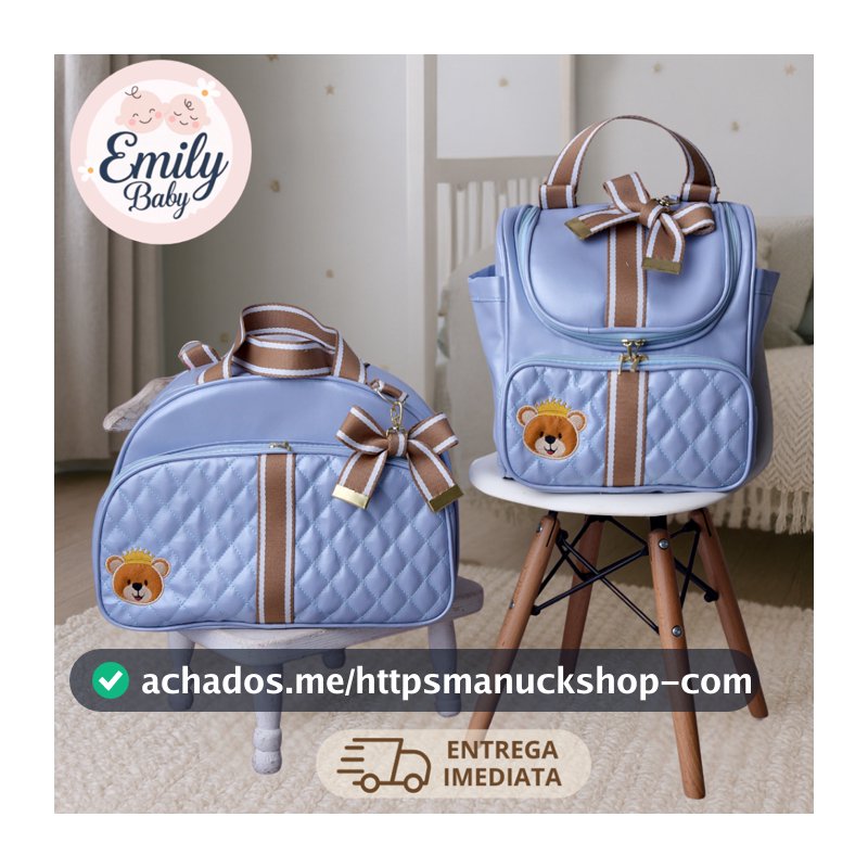 Mochila Kit Bolsa Maternidade Mamãe Bebê Urso Impermeável Multifunção