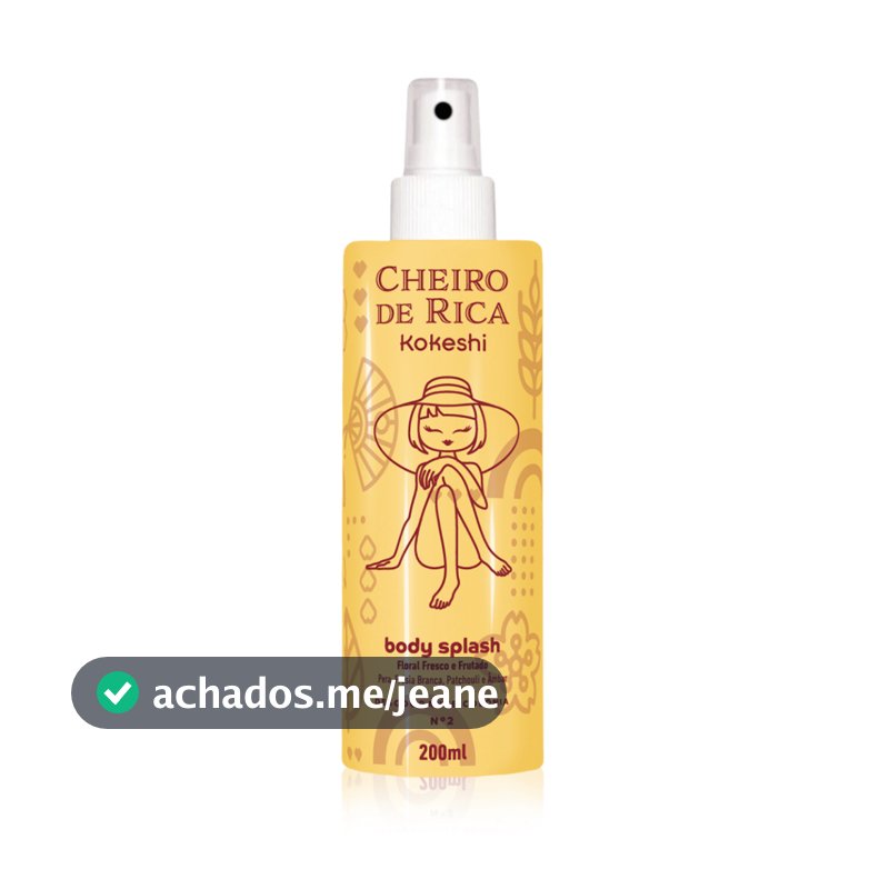 Body Splash Corporal Cheiro de Rica N2 Kokeshi 200ml Floral Fresco Frutado