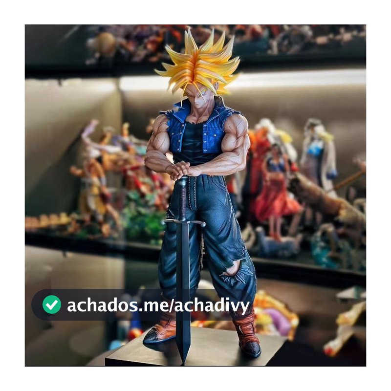 Action Figure Dragon Ball Trunks do Futuro Boneco Colecionável PVC 25cm Anime Decorativo