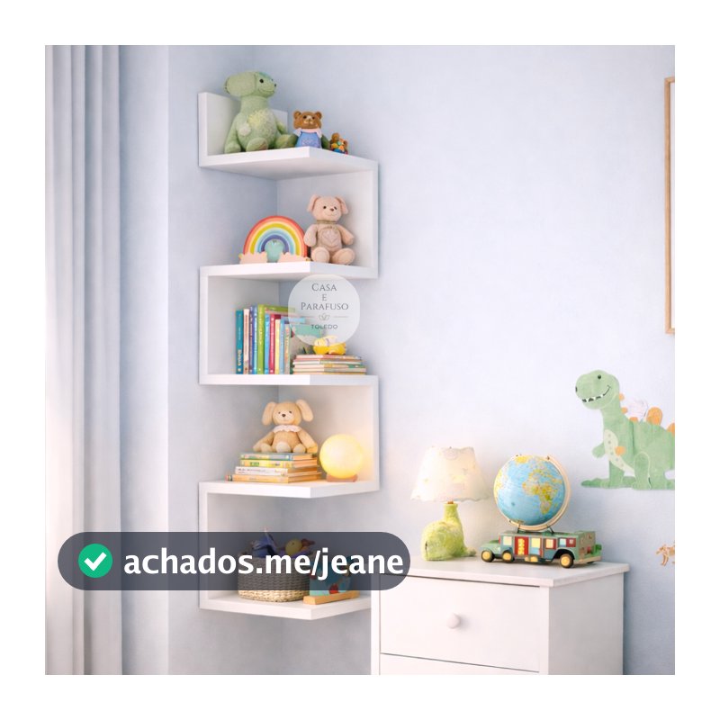 Prateleira de Canto Alta 157cm com Kit Completo- 14