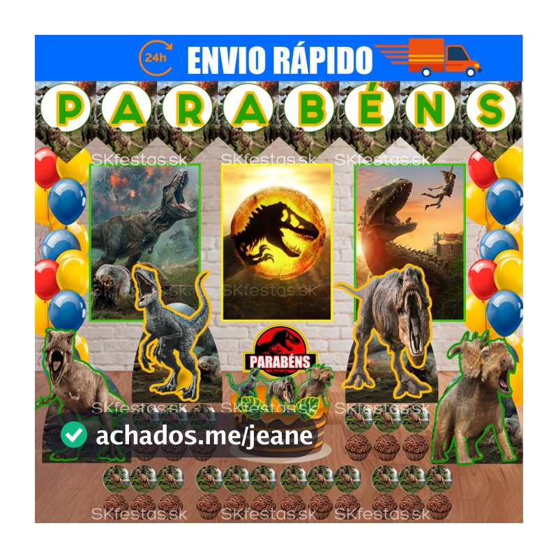 Kit festas Jurassic Dinossauros, Jurassic Park Só um Bolinho decoração de festa, festa em casa, aniversário, Mêsversário