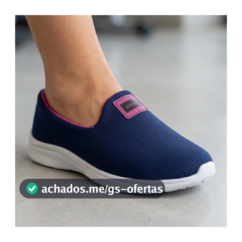 Tênis Feminino Calce Fácil Esportivo Slip On Casual confortável caminhada Academia (35 ao 40)
