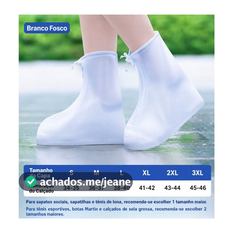 Capa Protetora Impermeável para Sapatos Reutilizável