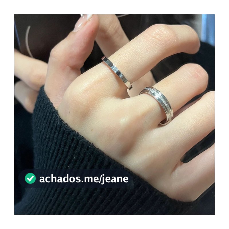 Toque de água não desbota anel ins estilo unissex anel de linha simples feminino anel de dedo indicador ajustável estilo