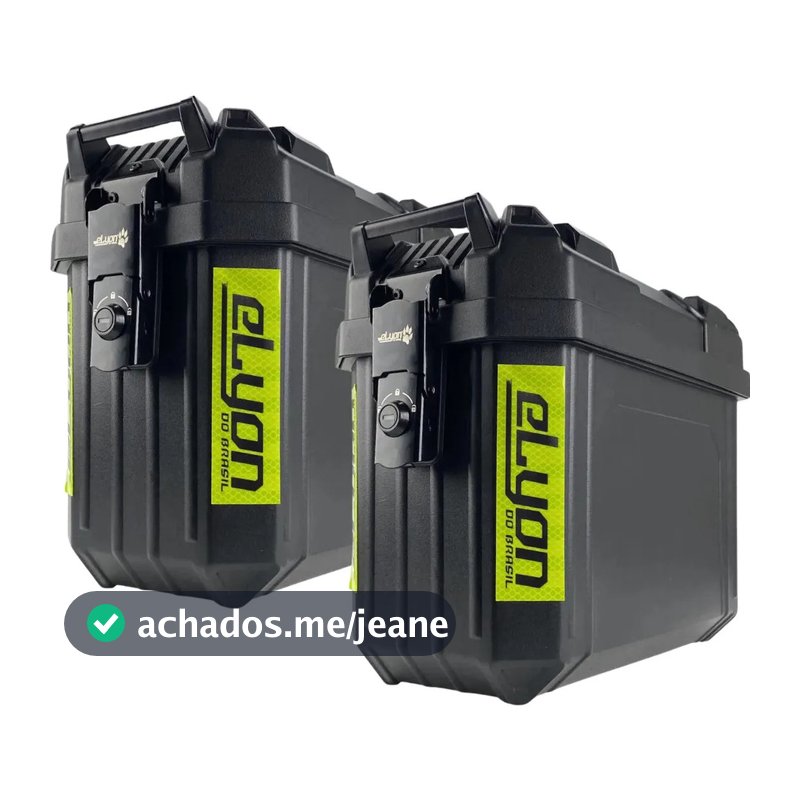 Par Bau Bauleto Lateral 32 Litros Com Suporte Universal Todas Motos
