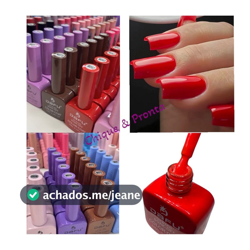 Esmalte em Gel 10 ML - Dafu - ANVISA - Secagem Led UV - Perfeita Cobertura