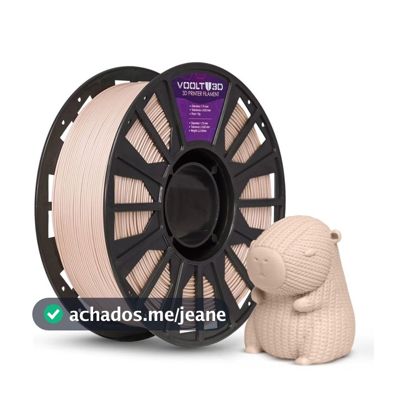 Filamento PLA Bege Caucasiano Velvet High Speed Premium 1Kg
