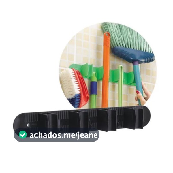 Kit 2 Porta Vassoura Rodo E Acessórios Suporte Para Parede